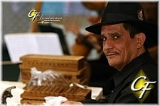 Irvine black tie reception with a cigar roller and cigars